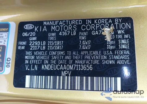 2021 Kia Seltos S from USA, damaged, VIN KNDEUCAA0M7113656